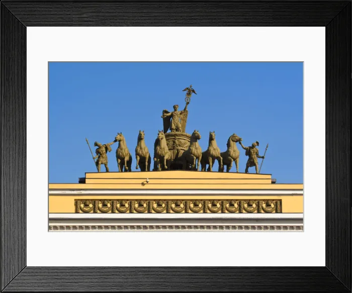 Framed Print : Russia, St Petersburg, Palace Square, Triumphal Arch, Chariot of Glory, a monument Framed Print : Russia, St Petersburg, Palace Square, Triumphal Arch, Chariot of Glory, a monument