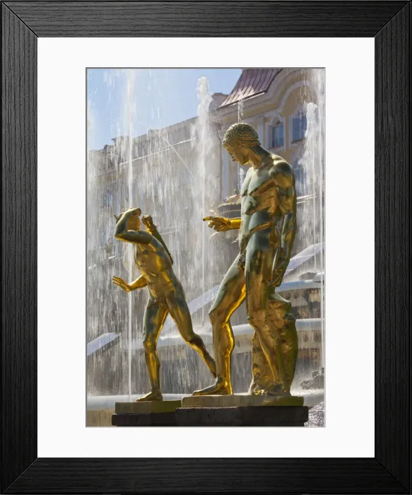 Framed Print : Russia, St. Petersburg, Peterhof, Grand Cascade fountains Framed Print : Russia, St. Petersburg, Peterhof, Grand Cascade fountains