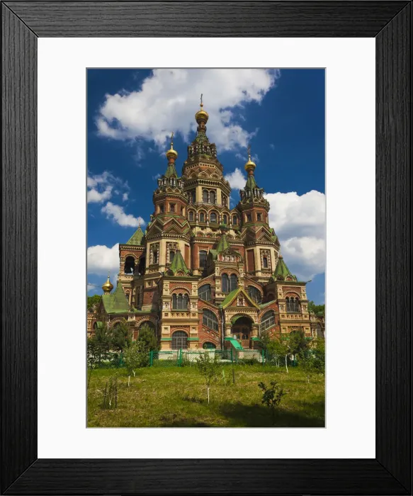 Framed Print : Russia, St. Petersburg, Peterhof, Saints Peter and Paul Cathedral Framed Print : Russia, St. Petersburg, Peterhof, Saints Peter and Paul Cathedral