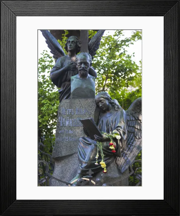 Framed Print : Russia, St. Petersburg, Vosstaniya, Tikhvin Cemetery, grave of Peter Iliych Tchaikovsky Framed Print : Russia, St. Petersburg, Vosstaniya, Tikhvin Cemetery, grave of Peter Iliych Tchaikovsky