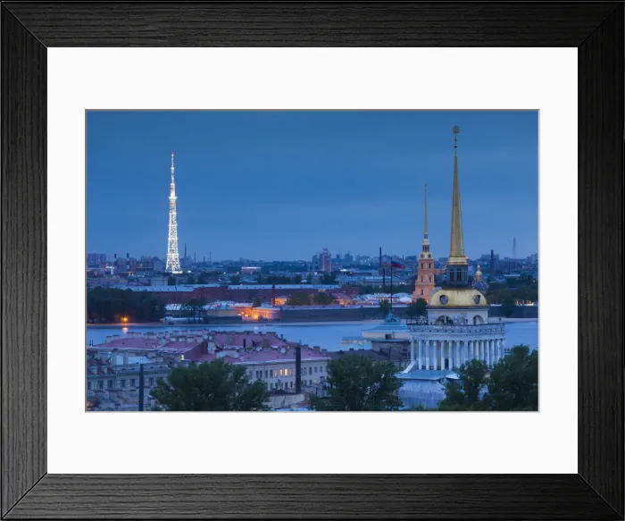 Framed Print : Russia, St. Petersburg, Television Tower, Peter and Paul Fortress, and the Admiralty Framed Print : Russia, St. Petersburg, Television Tower, Peter and Paul Fortress, and the Admiralty