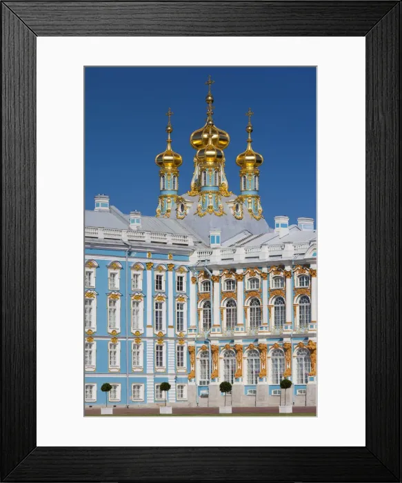 Framed Print : Russia, St. Petersburg, Pushkin-Tsarskoye Selo, Catherine Palace, west end Framed Print : Russia, St. Petersburg, Pushkin-Tsarskoye Selo, Catherine Palace, west end