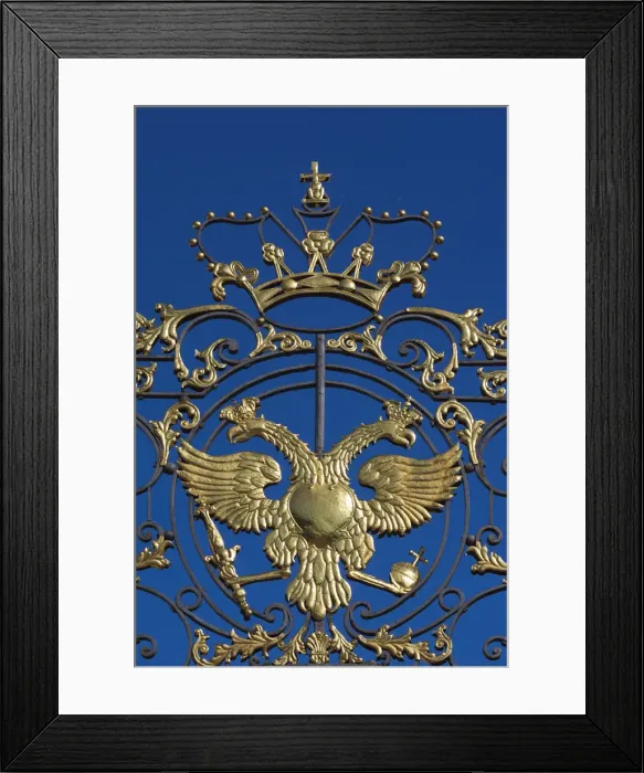 Framed Print : Russia, St. Petersburg, Pushkin-Tsarskoye Selo, Catherine Palace, palace gate