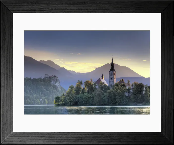 Framed Print : Slovenia, Bled, Lake Bled and Julian Alps Framed Print : Slovenia, Bled, Lake Bled and Julian Alps