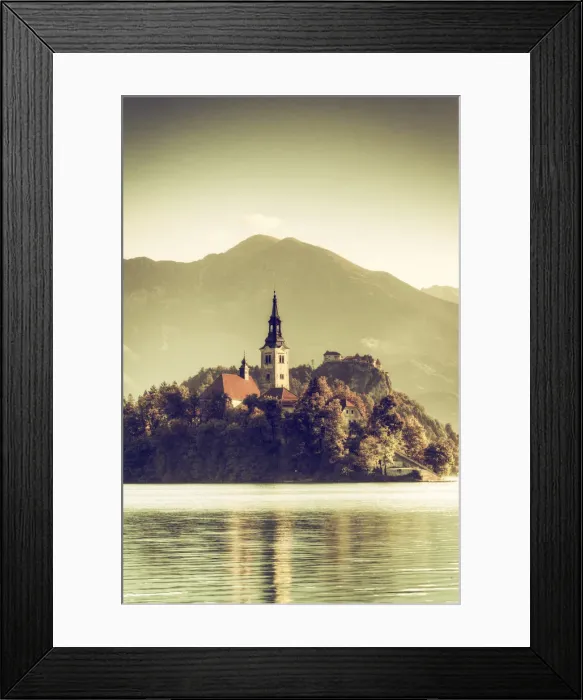 Framed Print : Slovenia, Bled, Lake Bled and Julian Alps Framed Print : Slovenia, Bled, Lake Bled and Julian Alps