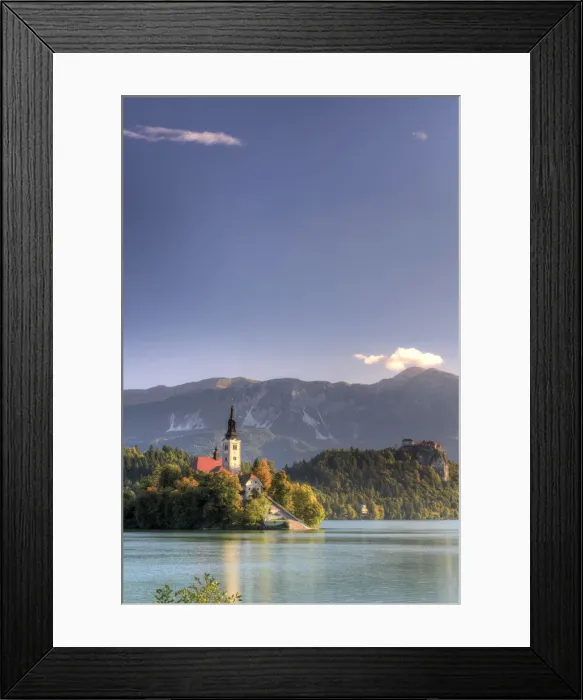 Framed Print : Slovenia, Bled, Lake Bled and Julian Alps Framed Print : Slovenia, Bled, Lake Bled and Julian Alps