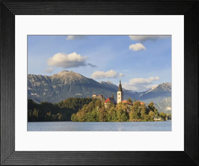 Framed Print : Slovenia, Bled, Lake Bled and Julian Alps Framed Print : Slovenia, Bled, Lake Bled and Julian Alps