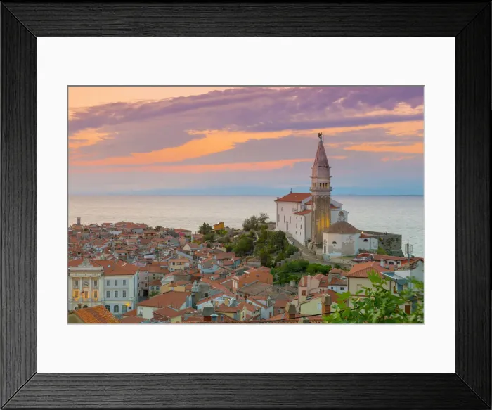 Framed Print : Slovenia, Primorska, Piran, Old Town, Church of St. George (Cerkev sv. Jurija) Framed Print : Slovenia, Primorska, Piran, Old Town, Church of St. George (Cerkev sv. Jurija)
