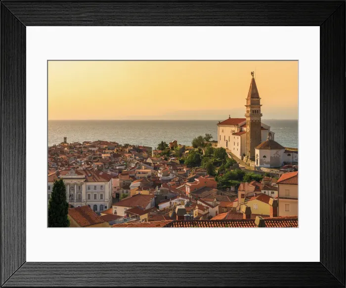 Framed Print : Slovenia, Primorska, Piran, Old Town, Church of St. George (Cerkev sv. Jurija) Framed Print : Slovenia, Primorska, Piran, Old Town, Church of St. George (Cerkev sv. Jurija)