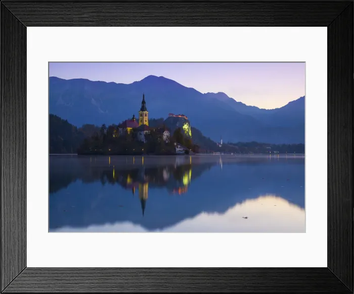 Framed Print : Bled Island (Blejski otok) with the Church of the Assumption (Cerkev Marijinega Framed Print : Bled Island (Blejski otok) with the Church of the Assumption (Cerkev Marijinega