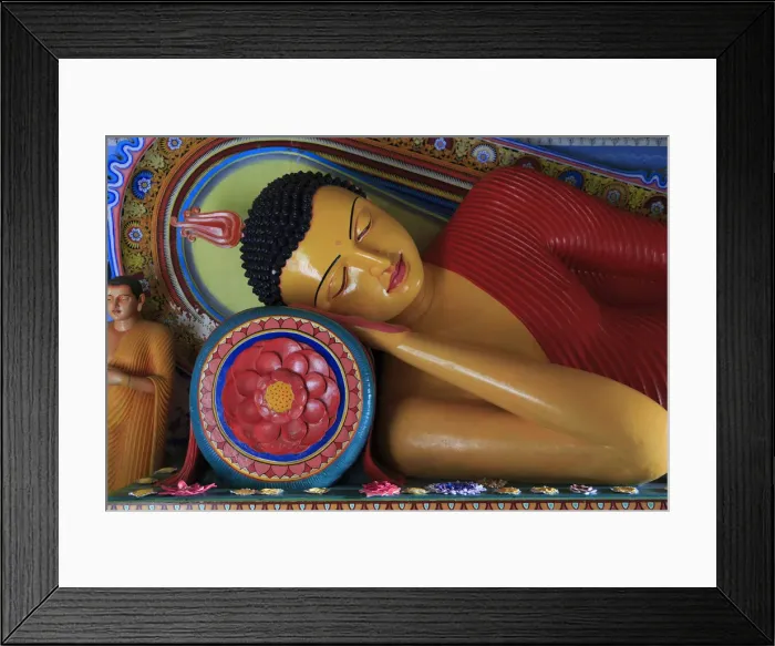 Framed Print : Sri Lanka, Anuradhapura (Unesco Site), Isurumuniya Temple, Reclining Buddha Framed Print : Sri Lanka, Anuradhapura (Unesco Site), Isurumuniya Temple, Reclining Buddha