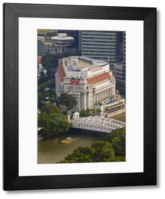 Framed Print : Fullerton Hotel, Singapore River, Singapore