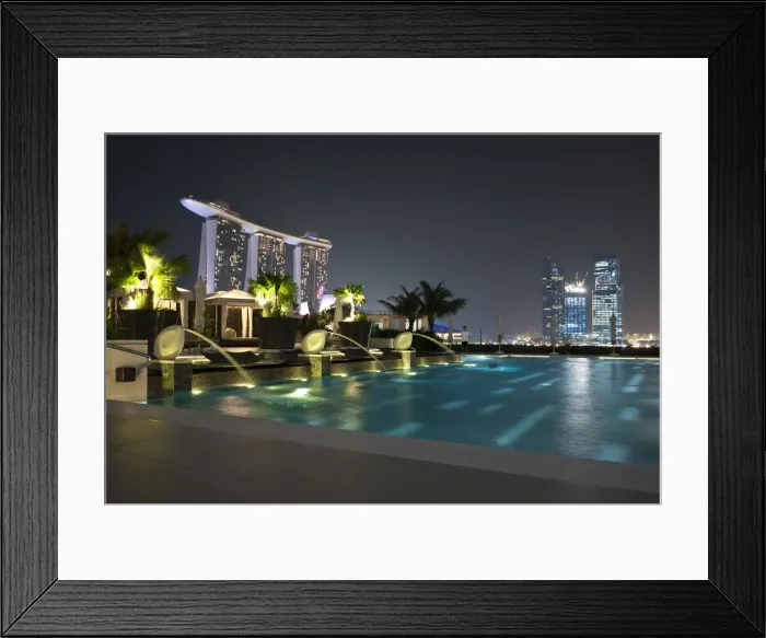 Framed Print : Swimming pool, Mandarin Oriental Hotel, Singapore