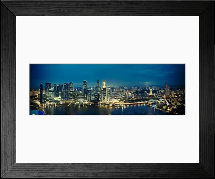 Framed Print : Singapore, Singapore Aerial view of Singapore Skyline Framed Print : Singapore, Singapore Aerial view of Singapore Skyline