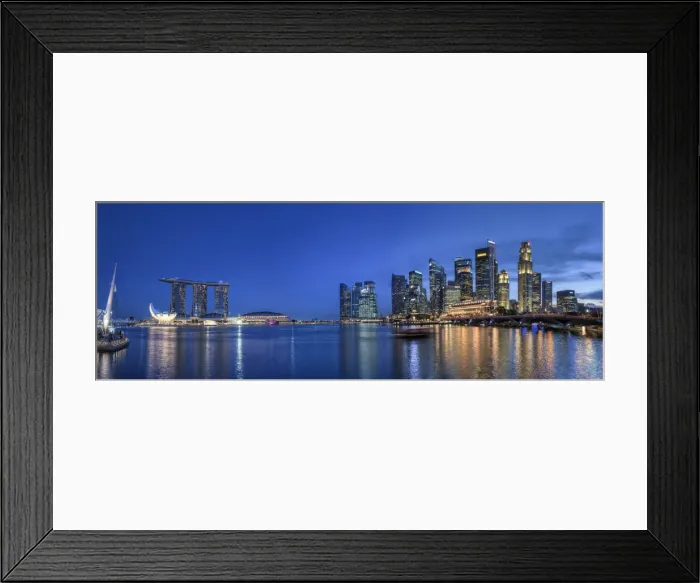 Framed Print : Singapore, Marina and City Skyline Framed Print : Singapore, Marina and City Skyline