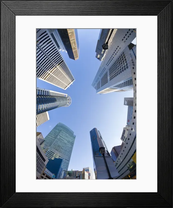 Framed Print : Singapore, Central Business District, Financial Centre Office Buildings Framed Print : Singapore, Central Business District, Financial Centre Office Buildings