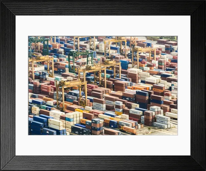 Framed Print : Container Port, Singapore Framed Print : Container Port, Singapore