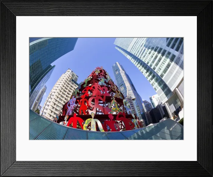 Framed Print : Singapore, Modern Sculpture in the Financial Centre Framed Print : Singapore, Modern Sculpture in the Financial Centre
