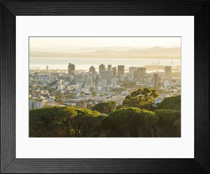 Framed Print : View over Cape Town & Financial District, Western Cape, South Africa Framed Print : View over Cape Town & Financial District, Western Cape, South Africa