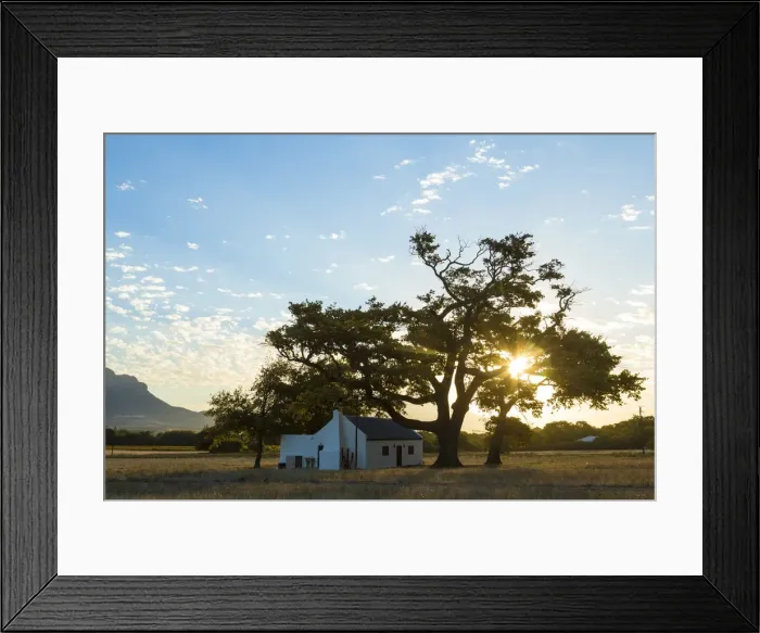 Framed Print : Farmhouse nr Franschoek, Winelands, Western Cape Province, South Africa Framed Print : Farmhouse nr Franschoek, Winelands, Western Cape Province, South Africa