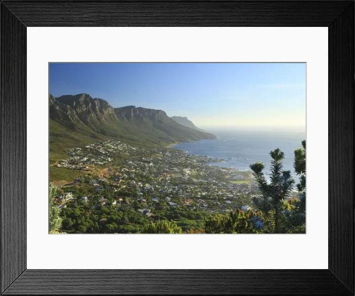 Framed Print : South Africa, Western Cape, Cape Town, Table Montain and Twelve Apostles Framed Print : South Africa, Western Cape, Cape Town, Table Montain and Twelve Apostles