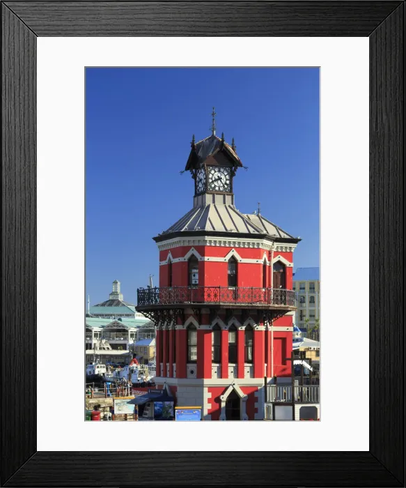Framed Print : South Africa, Western Cape, Cape Town, V&A Waterfront, Historic Clocktower Framed Print : South Africa, Western Cape, Cape Town, V&A Waterfront, Historic Clocktower