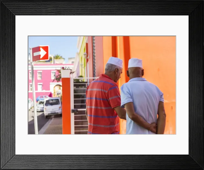 Framed Print : Cape Malay men, Bo Kaap, Muslim Malay Quarter, Cape Town, Western Cape, South Africa
