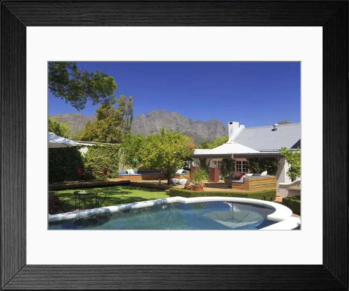 Framed Print : South Africa, Western Cape, Franschhoek, Bed and Breakfast