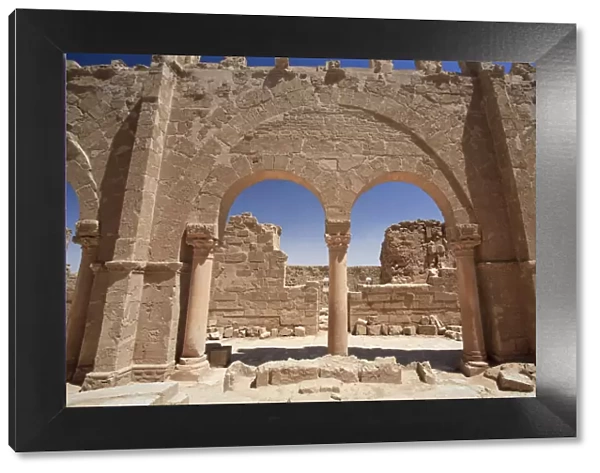 Syria, Central Desert, ruins of ancient Rasafa Walled City (3rd Century AD), Basilica