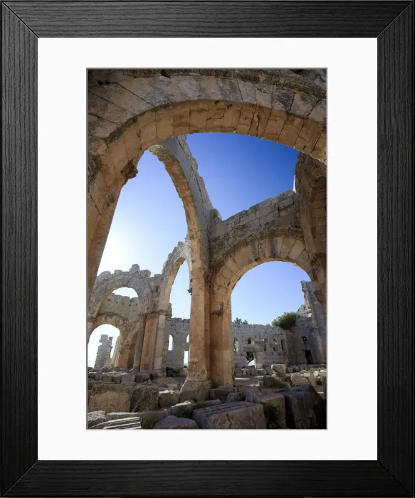 Framed Print : Syria, Aleppo, the Dead Cities, Ruins of the Basilica of Saint Simeon (Qala Framed Print : Syria, Aleppo, the Dead Cities, Ruins of the Basilica of Saint Simeon (Qala