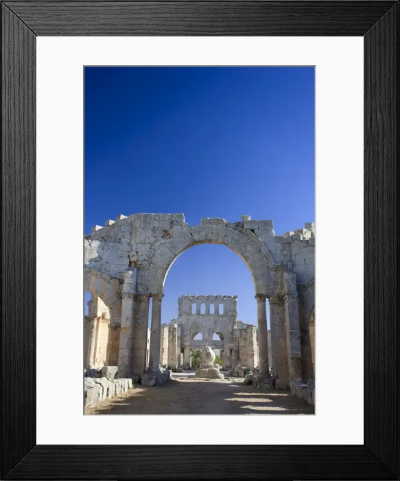 Framed Print : Syria, Aleppo, the Dead Cities, Ruins of the Basilica of Saint Simeon (Qala Framed Print : Syria, Aleppo, the Dead Cities, Ruins of the Basilica of Saint Simeon (Qala