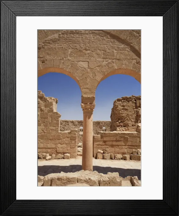Framed Print : Syria, Central Desert, ruins of ancient Rasafa Walled City (3rd Century AD), Basilica Framed Print : Syria, Central Desert, ruins of ancient Rasafa Walled City (3rd Century AD), Basilica