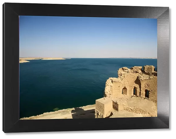 Syria, Euphrates river, Ath Thaura, Lake Al-Assad and Qalaat Jaabar Castle