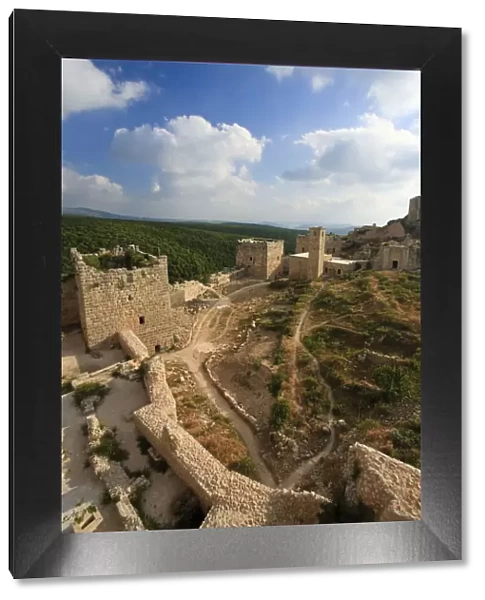 Syria, Northern Coast, Qalaat Salah ad Din (Saladin Crusader Castle), view from the