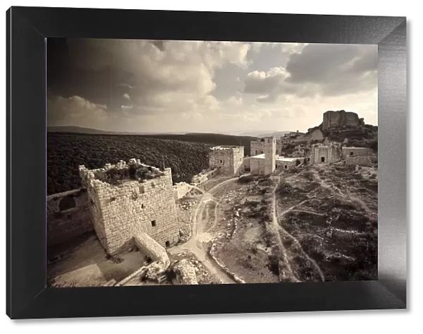 Syria, Northern Coast, Qalaat Salah ad Din (Saladin Crusader Castle), view from the