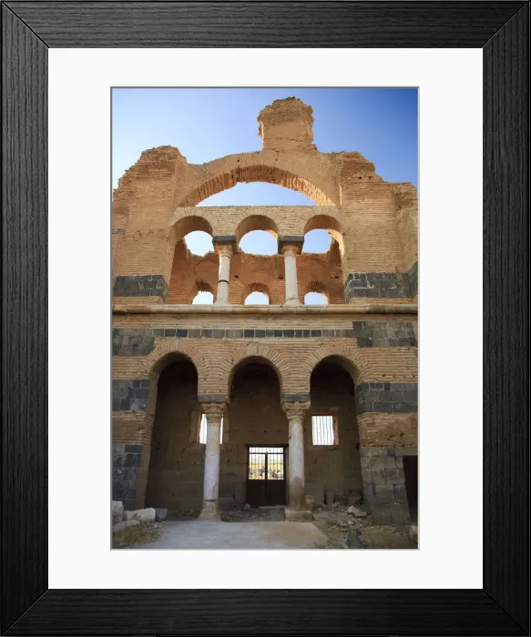 Framed Print : Syria, Hama surroundings, 6th Century Byzantine Sandstone Palace of Qasr ibn Wardan Framed Print : Syria, Hama surroundings, 6th Century Byzantine Sandstone Palace of Qasr ibn Wardan