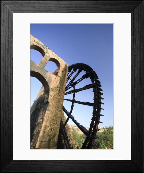 Framed Print : Syria, Hama old Town and 13th Century Water Wheels (Norias) Framed Print : Syria, Hama old Town and 13th Century Water Wheels (Norias)