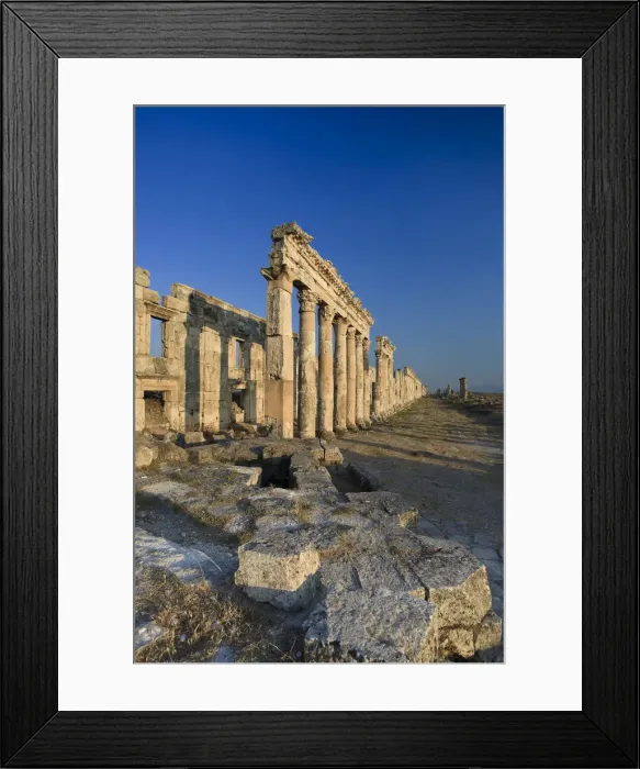 Framed Print : Syria, Apamea (Afamia) Archaeological Site (founded 3rd Century BC), 2km Cardo (Roman Framed Print : Syria, Apamea (Afamia) Archaeological Site (founded 3rd Century BC), 2km Cardo (Roman