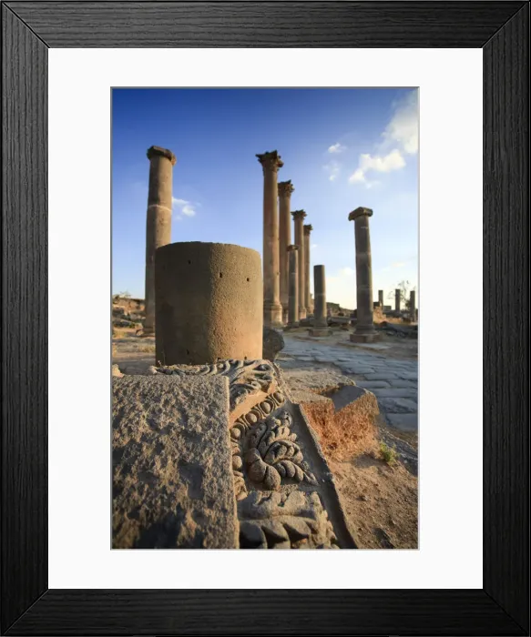 Framed Print : Syria, Bosra, ruins of the ancient Roman town (a UNESCO site), ruins of Decumanus Framed Print : Syria, Bosra, ruins of the ancient Roman town (a UNESCO site), ruins of Decumanus