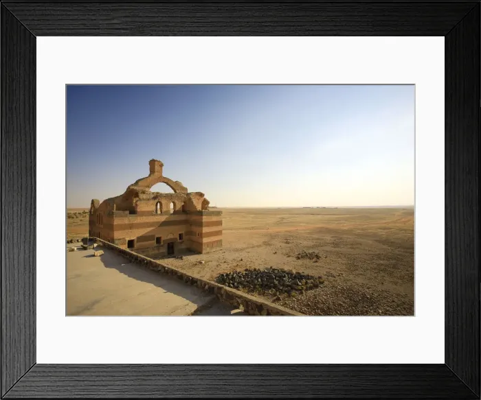 Framed Print : Syria, Hama surroundings, 6th Century Byzantine Sandstone Palace of Qasr ibn Wardan