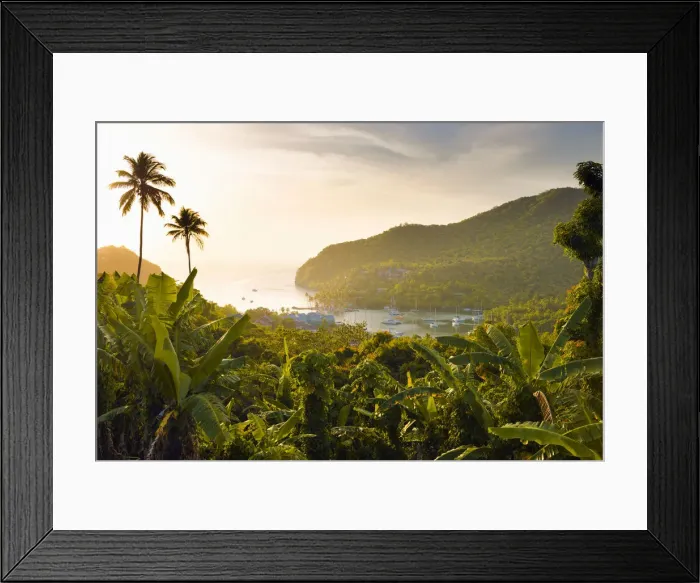 Framed Print : Caribbean, St Lucia, Marigot, Marigot Bay