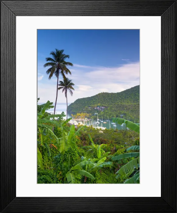 Framed Print : Caribbean, St Lucia, Marigot, Marigot Bay Framed Print : Caribbean, St Lucia, Marigot, Marigot Bay