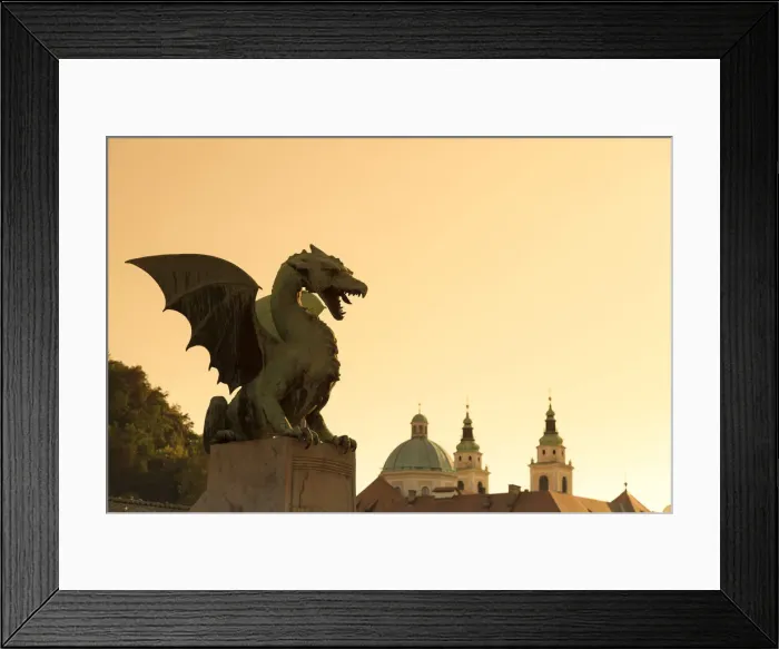 Framed Print : Slovenia, Ljubljiana, Dragon Bridge Framed Print : Slovenia, Ljubljiana, Dragon Bridge