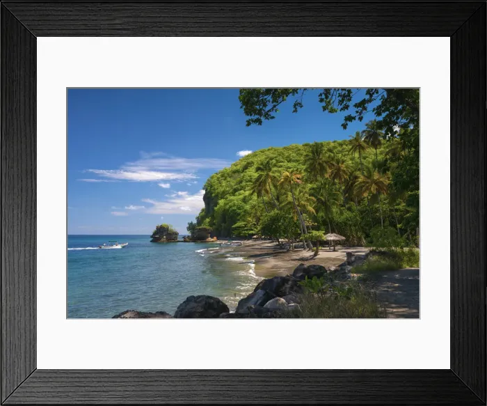 Framed Print : Caribbean, St Lucia, Soufriere, Anse Mamin, Anse Mamin Beach Framed Print : Caribbean, St Lucia, Soufriere, Anse Mamin, Anse Mamin Beach