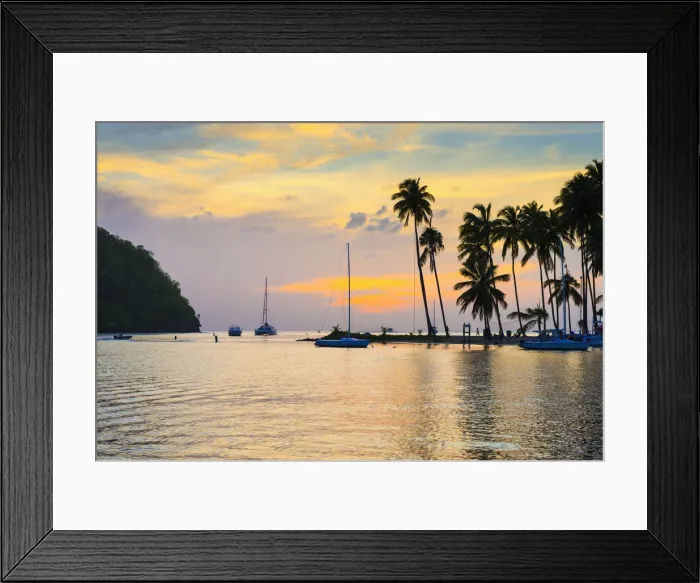 Framed Print : Caribbean, St Lucia, Marigot, Marigot Bay Framed Print : Caribbean, St Lucia, Marigot, Marigot Bay