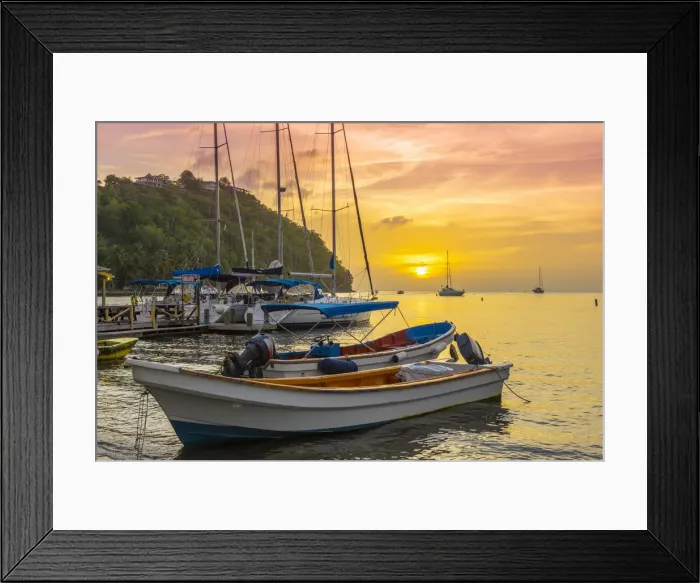 Framed Print : Caribbean, St Lucia, Marigot, Marigot Bay Framed Print : Caribbean, St Lucia, Marigot, Marigot Bay