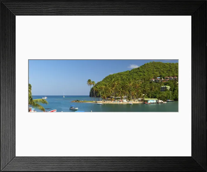 Framed Print : Caribbean, St Lucia, Marigot, Marigot Bay Framed Print : Caribbean, St Lucia, Marigot, Marigot Bay