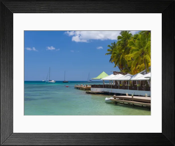 Framed Print : Caribbean, St Lucia, Marigot, Marigot Bay, Marigot Bay Beach Club Hotel, Doolittle s Framed Print : Caribbean, St Lucia, Marigot, Marigot Bay, Marigot Bay Beach Club Hotel, Doolittle s