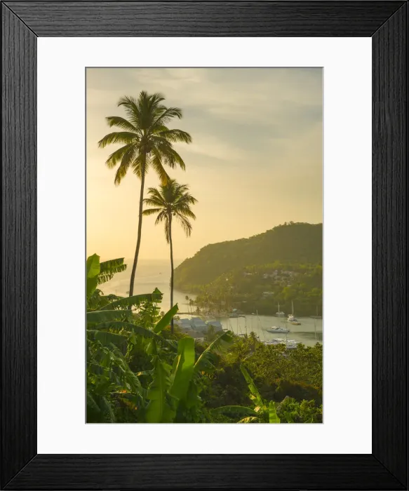 Framed Print : Caribbean, St Lucia, Marigot, Marigot Bay Framed Print : Caribbean, St Lucia, Marigot, Marigot Bay