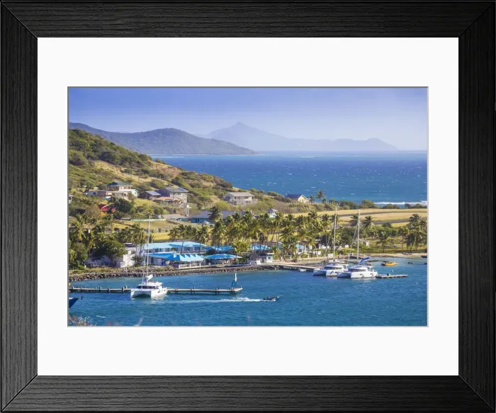 Framed Print : St Vincent and The Grenadines, Union Island, View of Anchorage Yacht Club at Clifton Framed Print : St Vincent and The Grenadines, Union Island, View of Anchorage Yacht Club at Clifton